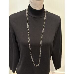 42” Sterling Silver Round Link Layering Chain Necklace 925 Minimalist
